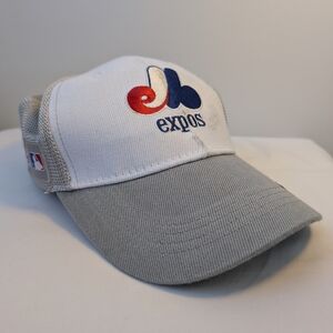 Expos White and Gray Baseball Cap